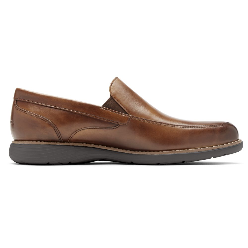 Rockport Garett Venetian Slip-Ons - Mens Loafers - Cognac - NZ (NZF-391876)